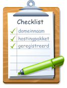 Checklist domeinnaam hostingpakket geregistreerd